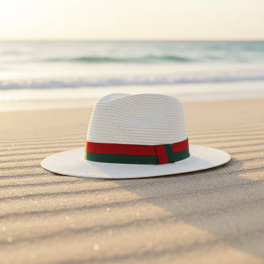 Plain Straw Sun Hat – Unisex Beach & Outdoor Wide Brim