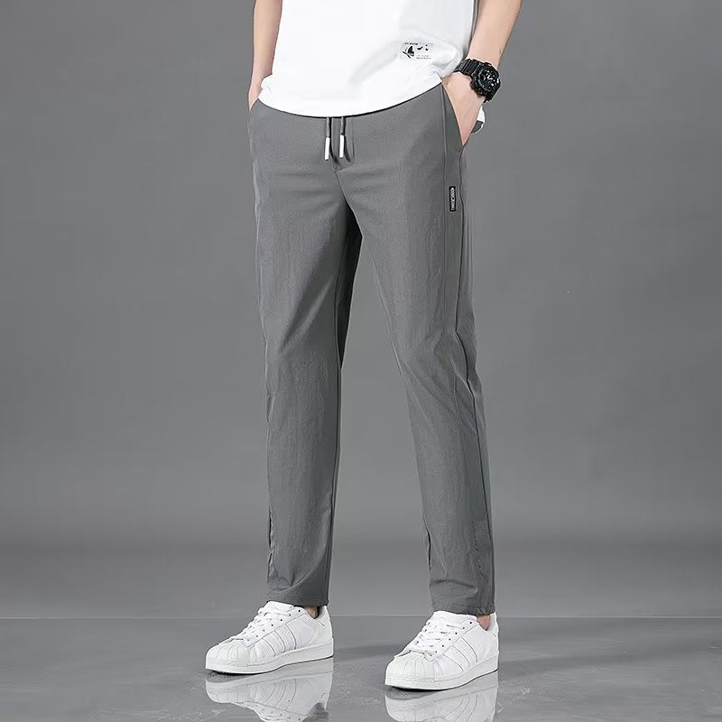 🧊 Men's Ice Silk Plus Size Straight-Leg Pants
