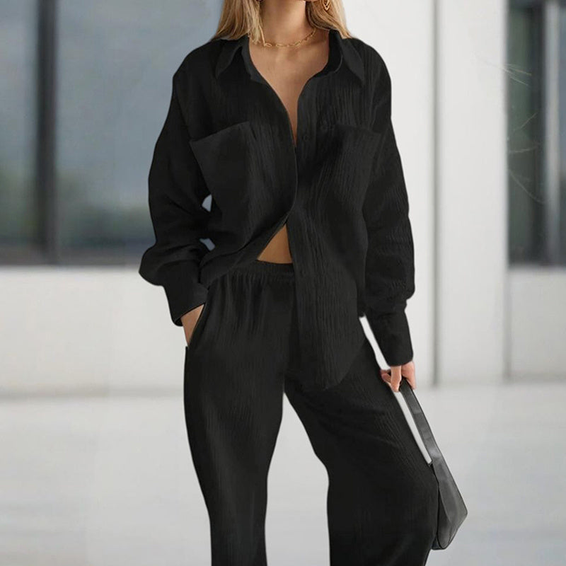 Women's Casual Solid Color Lounge Set