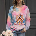 Christmas Snowman & Snowflake Graphic Sweater
