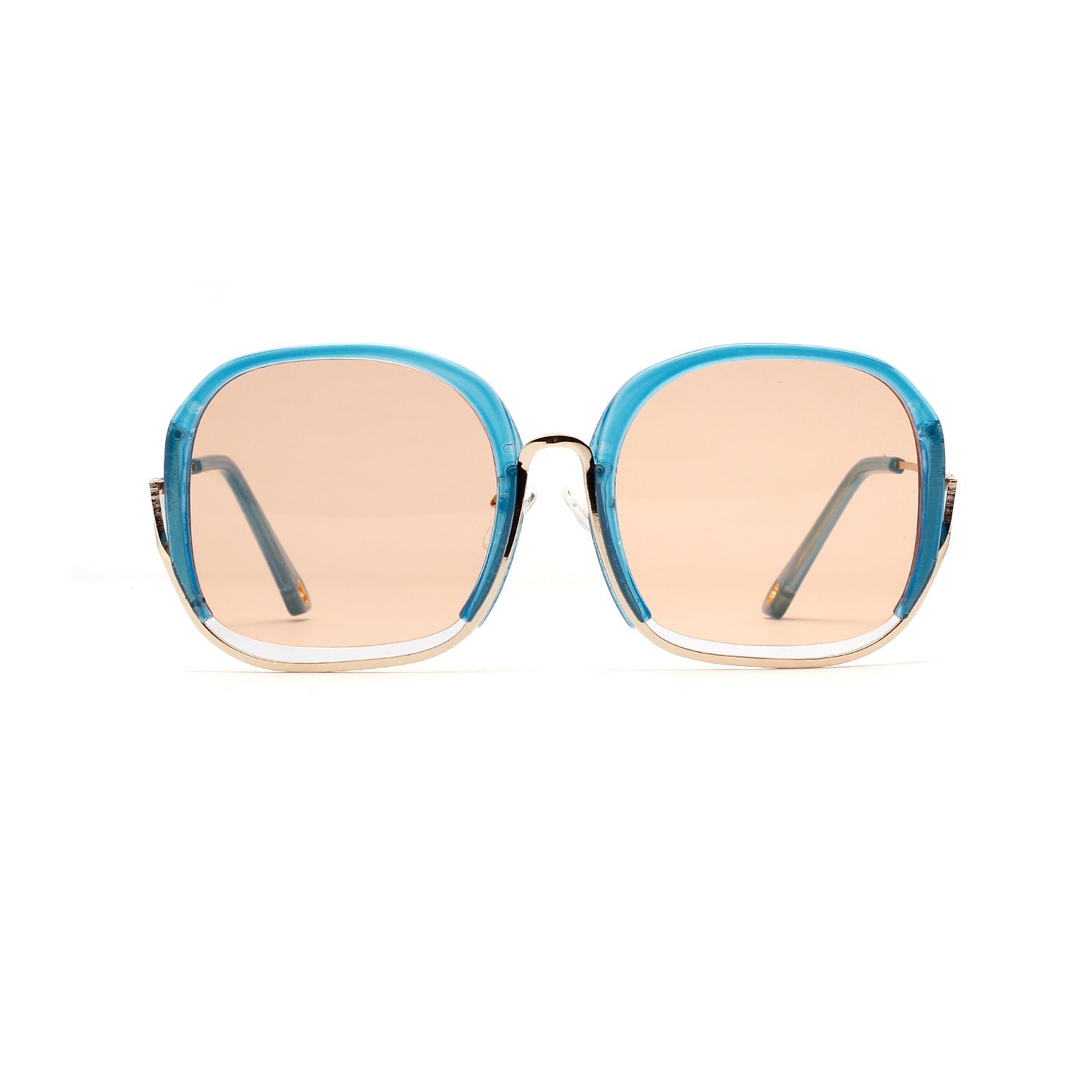 Large Half Frame UV400 Sunglasses – Colorful Fashion Shades