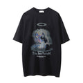 Printed Washed Distressed T-Shirt