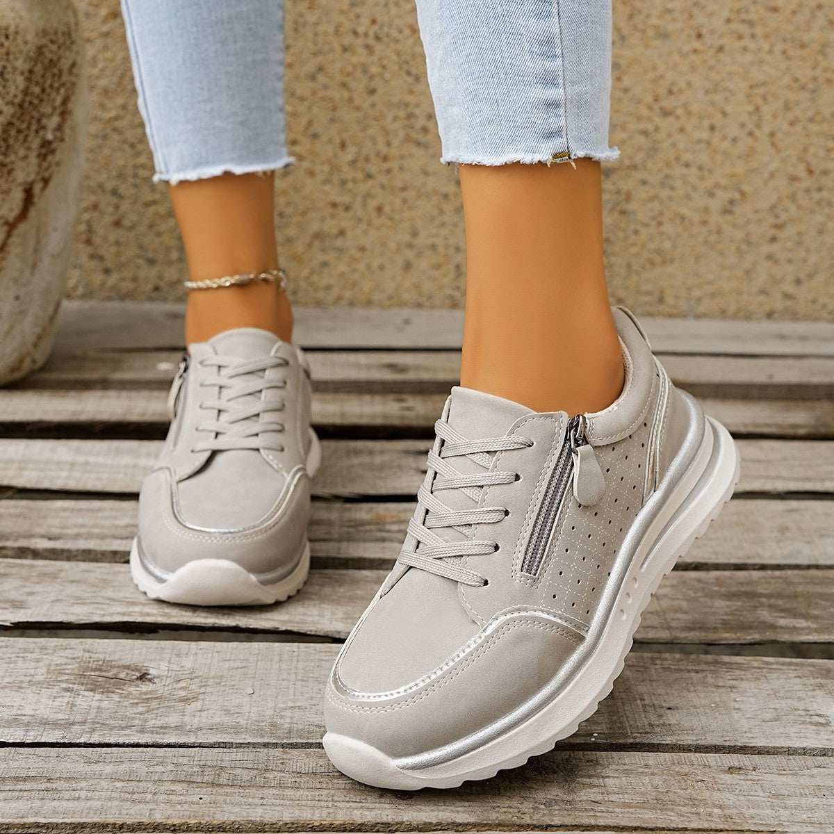 Chunky Heel Side-Zip High-Top Sneaker Boots – 3 Colors EU 36–43