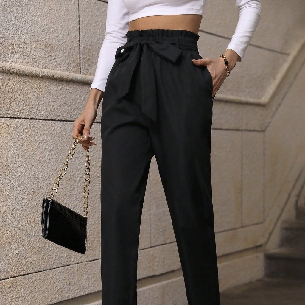 Women’s Minimalist Casual Pants with Pockets