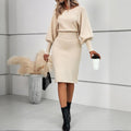 Women’s Lantern Sleeve Bodycon Dress
