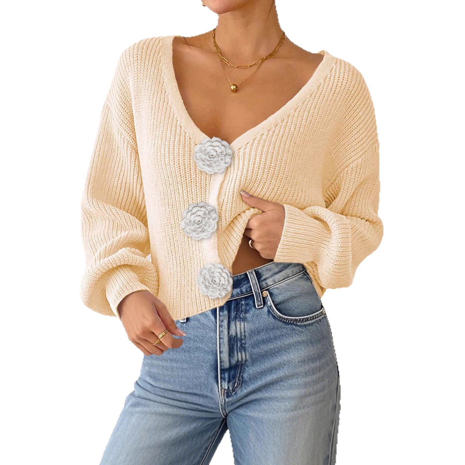 Women’s Knitted Crochet Cardigan