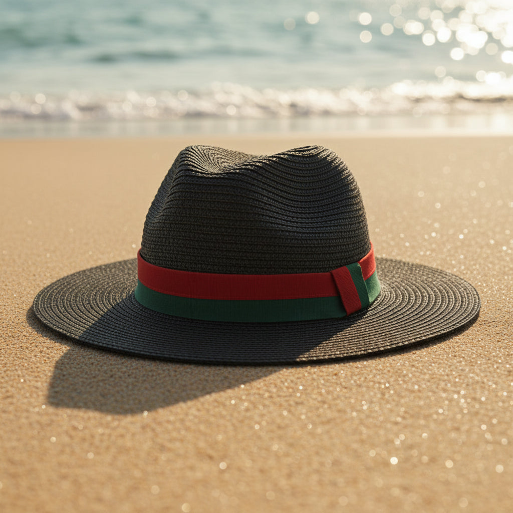 Plain Straw Sun Hat – Unisex Beach & Outdoor Wide Brim