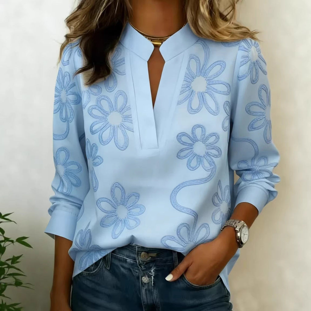 Women's 3D Digital Print Casual Shirt Top