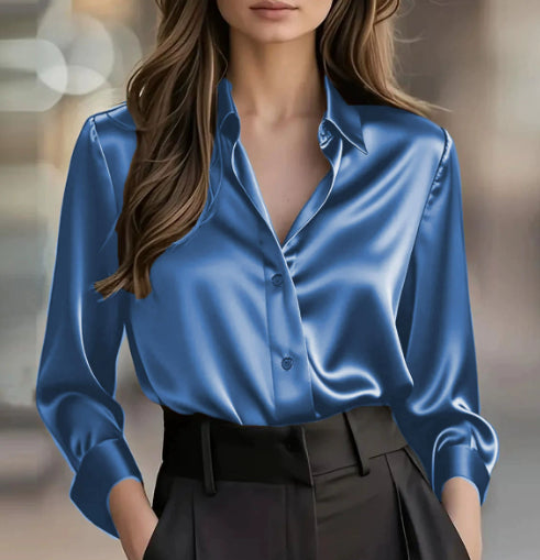 Women’s Spring-Autumn Lapel Button Shirt