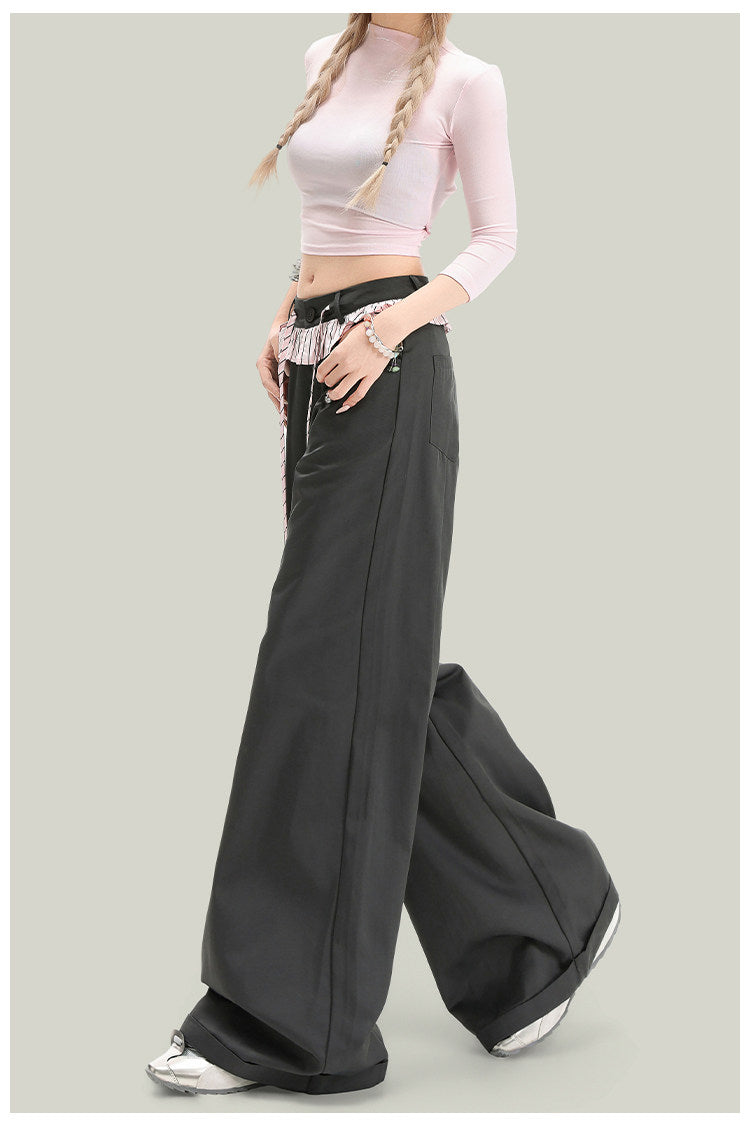 Women’s Vintage Lace Panel Casual Pants