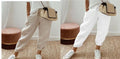 Women’s Cotton Linen Casual Pants – Solid Color