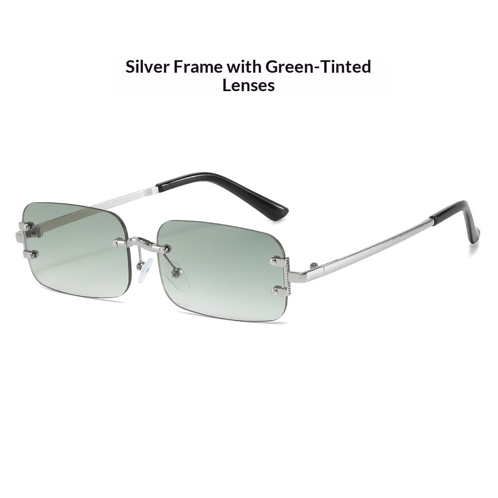 Frameless Rimless Sunglasses – Elegant Western Style