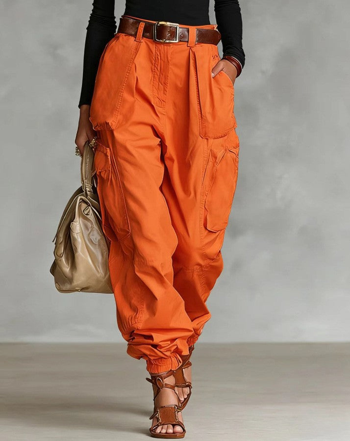 Women’s High-Waist Loose Fit Wide-Leg Casual Trousers