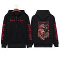 Printed Zipper Sweater Unisex Hoodie Coat