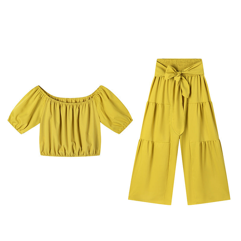 High-Waist Flared Pants & Top Two-Piece Set – 7 Colors, S–2XL