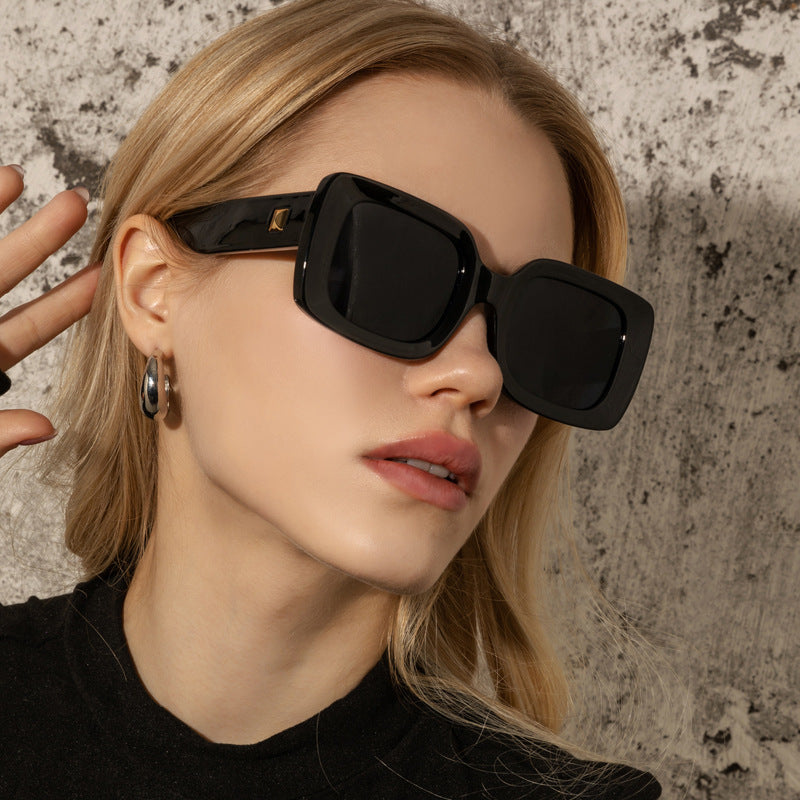 Retro Square Large Frame Sunglasses – INS Style Shades