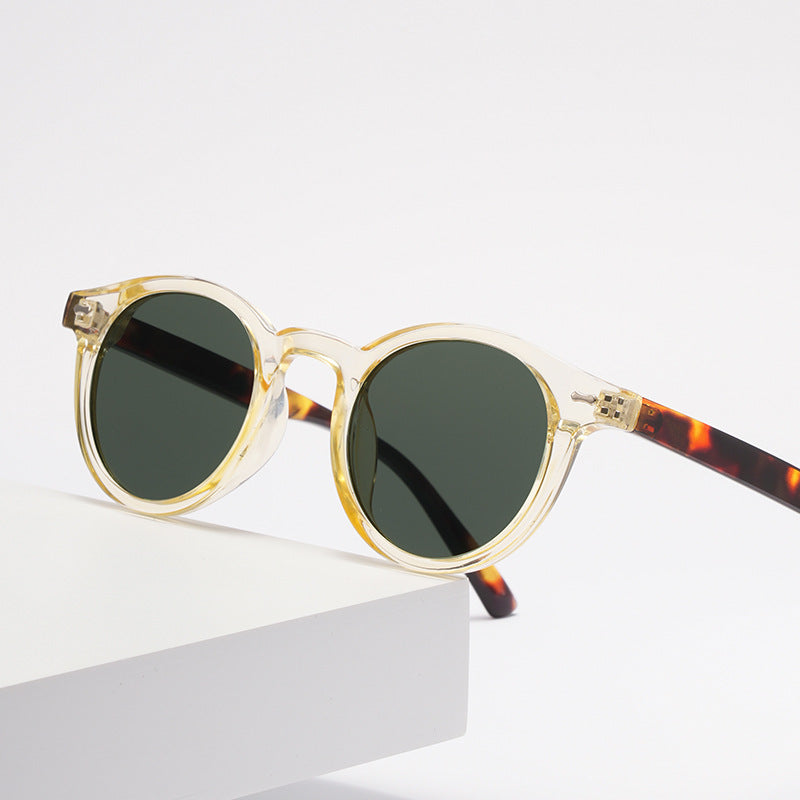 Retro Round UV400 Sunglasses – European Style Tinted Frames