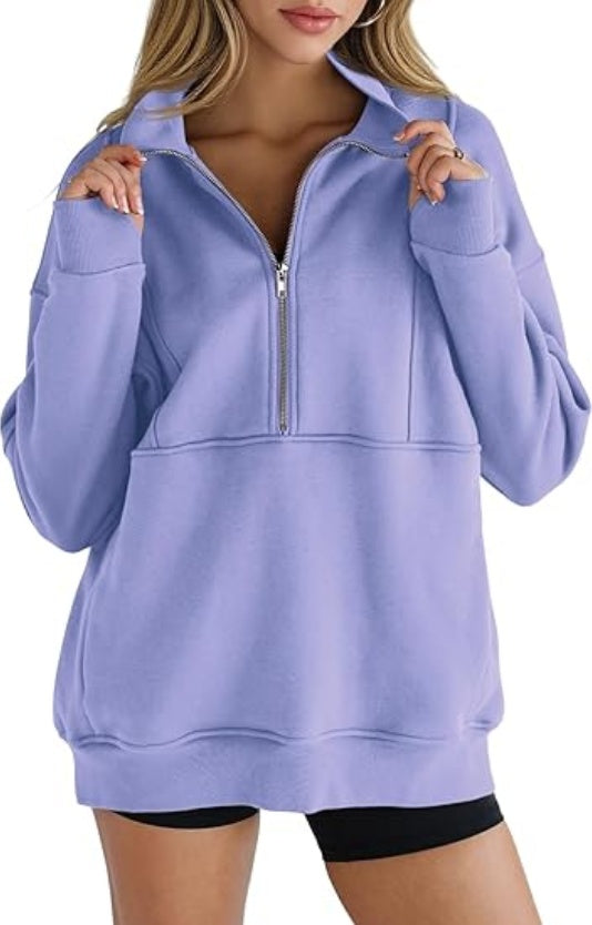 Women’s Half Zip Fleece Sweatshirt
