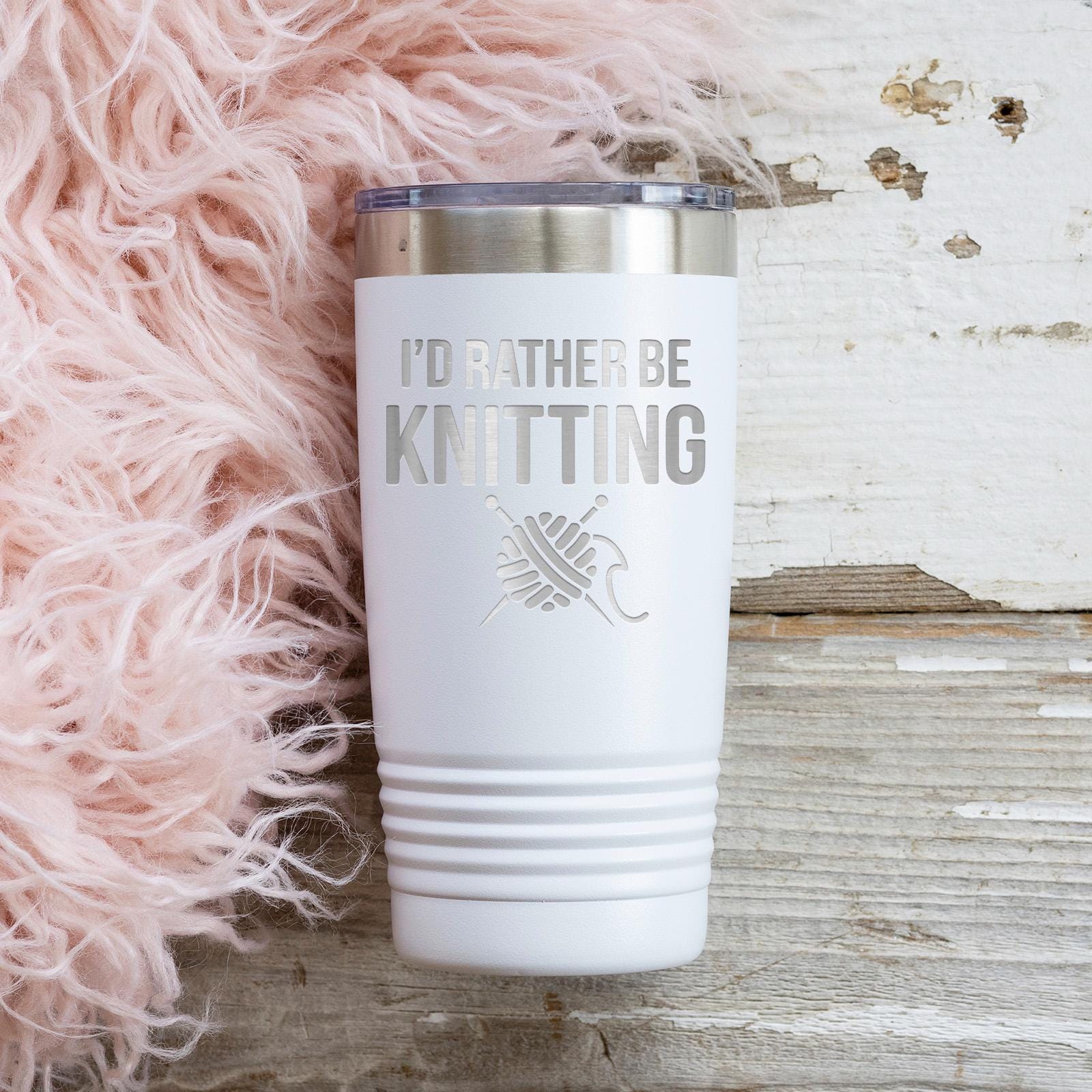 Knitting Tumbler | Stainless Steel Cup With Double Wall Insulation - Yarn Lover Gift