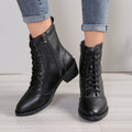 British Style High-Top Zipper Leather Boots — Women’s Trend Fashion Boots