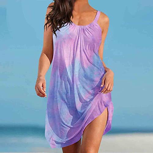 🌻 Plus Size Sunflower Print Sleeveless Wrap Dress