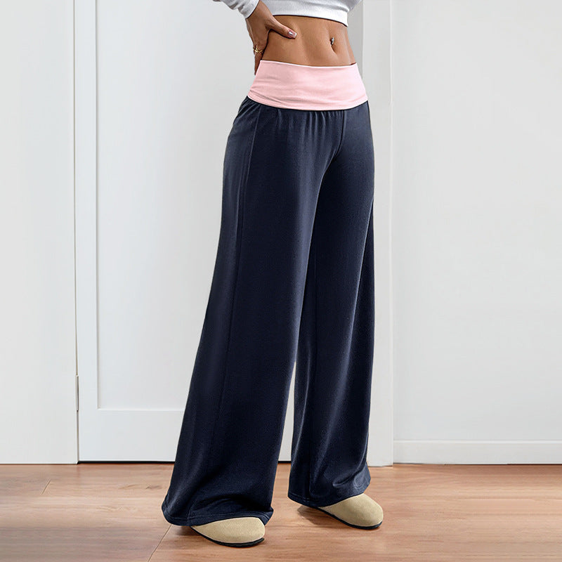 Women’s Wide-Leg Patchwork Pants