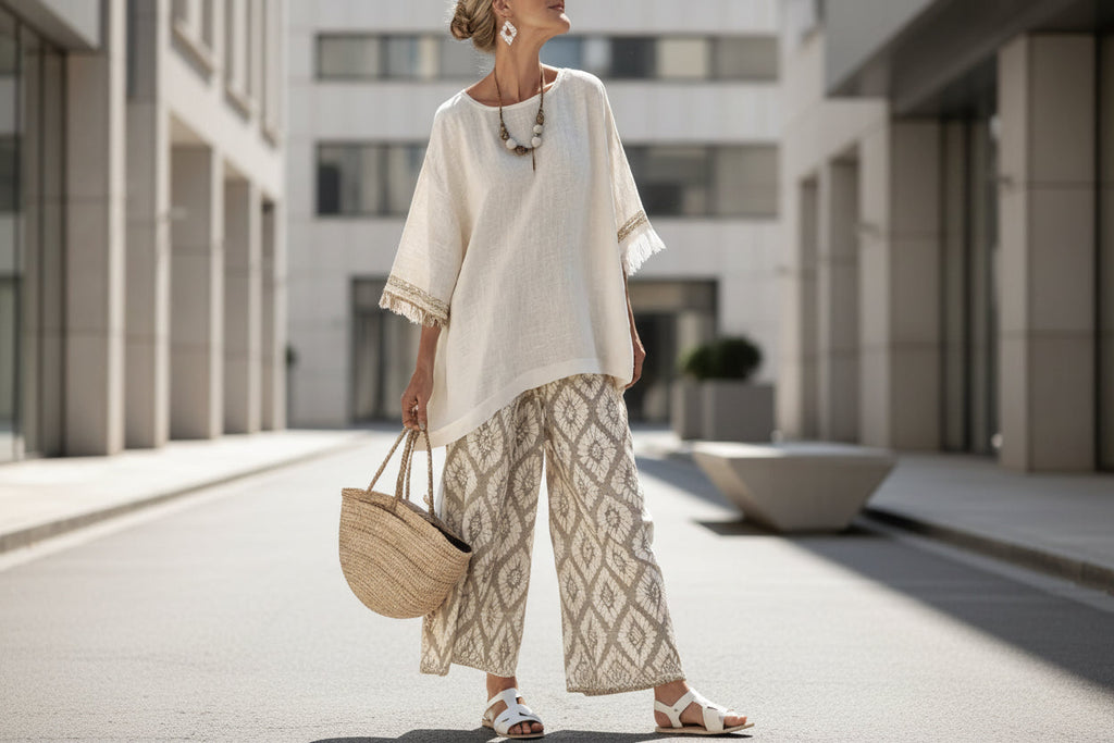 Women’s Beach Vacation Two Piece Set – Loose Summer Outfit