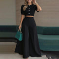 Printed Top & Trousers Two-Piece Suit