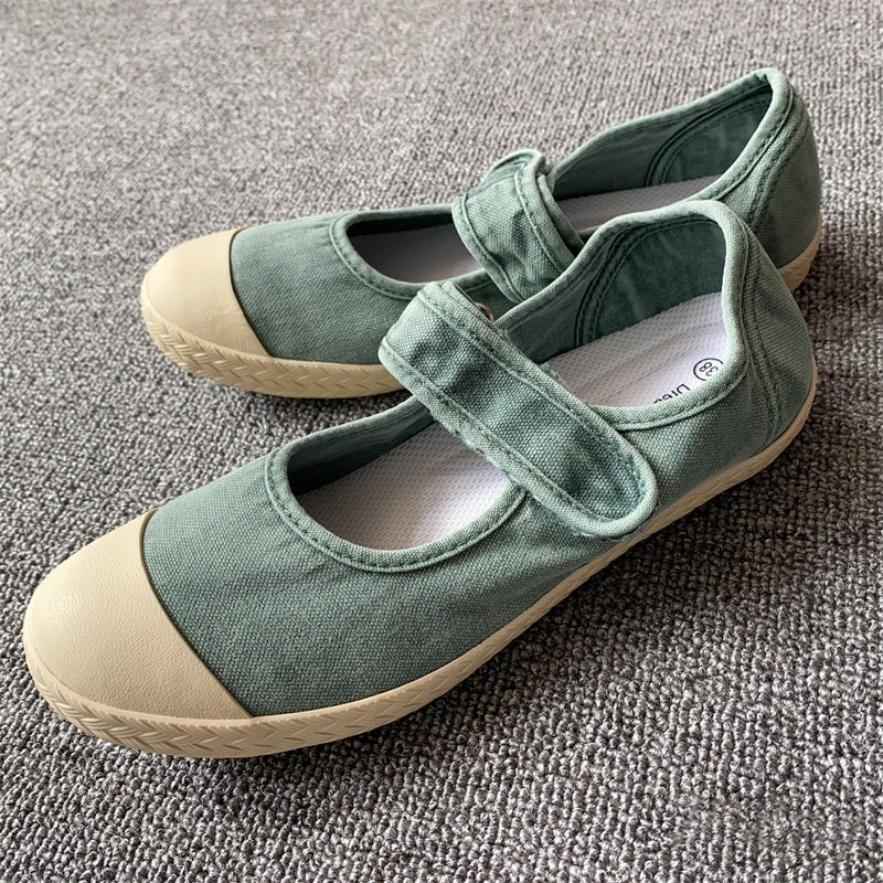 Women's Ethnic Style Slip-On Loafers – Cotton Flat Casual Shoes