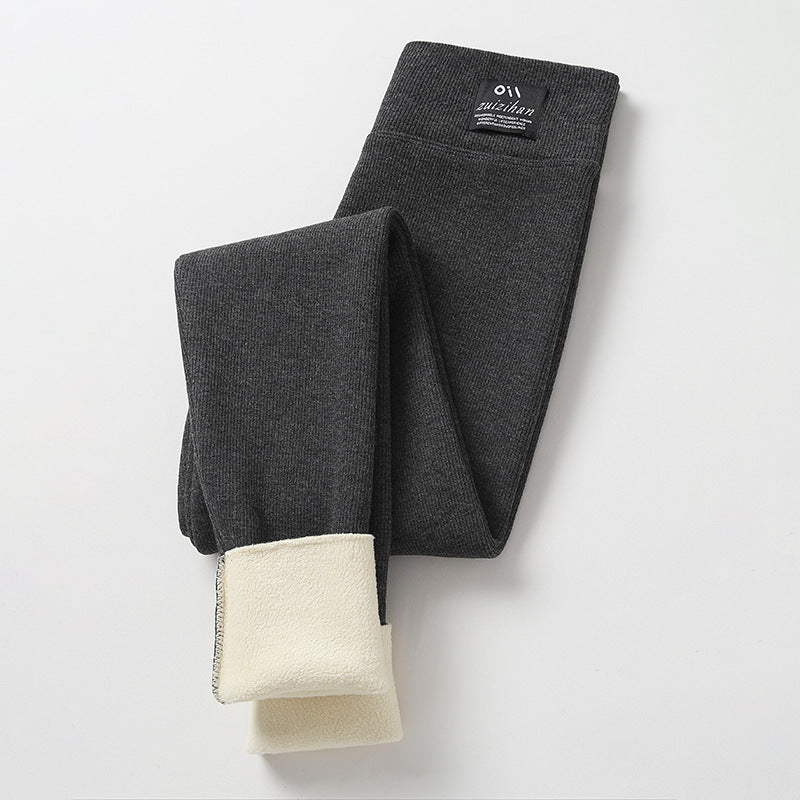 Women’s Lambswool Fleece-Lined High-Waist Winter Leggings