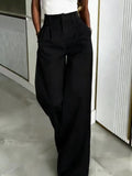 Women's Loose Flowing Straight-Leg Floor-Length Pants