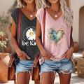 2-Pack Wildflowers Graphic Print V-Neck Tee Tops