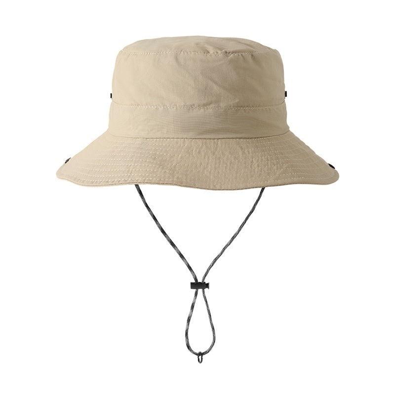 Wide-Brim UV Protection Nylon Sun Hat – Breathable Outdoor Hat for Women & Men