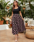 Floral Scoop-Neck Maxi Dress