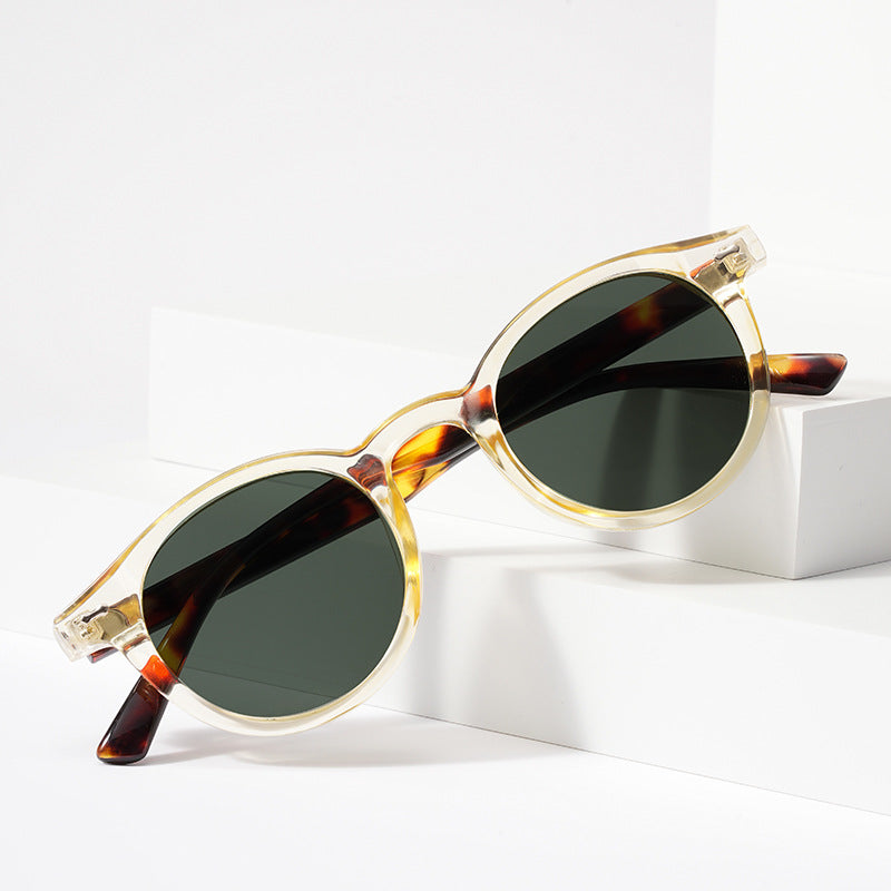 Retro Round UV400 Sunglasses – European Style Tinted Frames