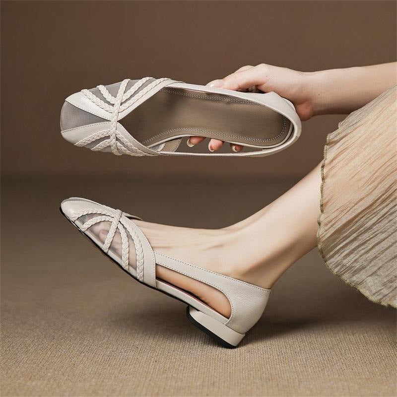 Women’s Fashion Mesh Breathable Low-Heel Versatile Sandals