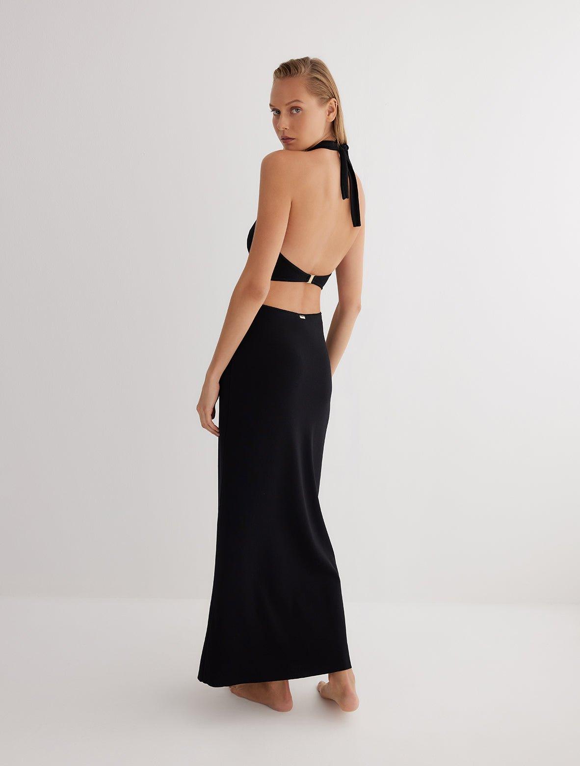 Clemence Black Knitted Dress