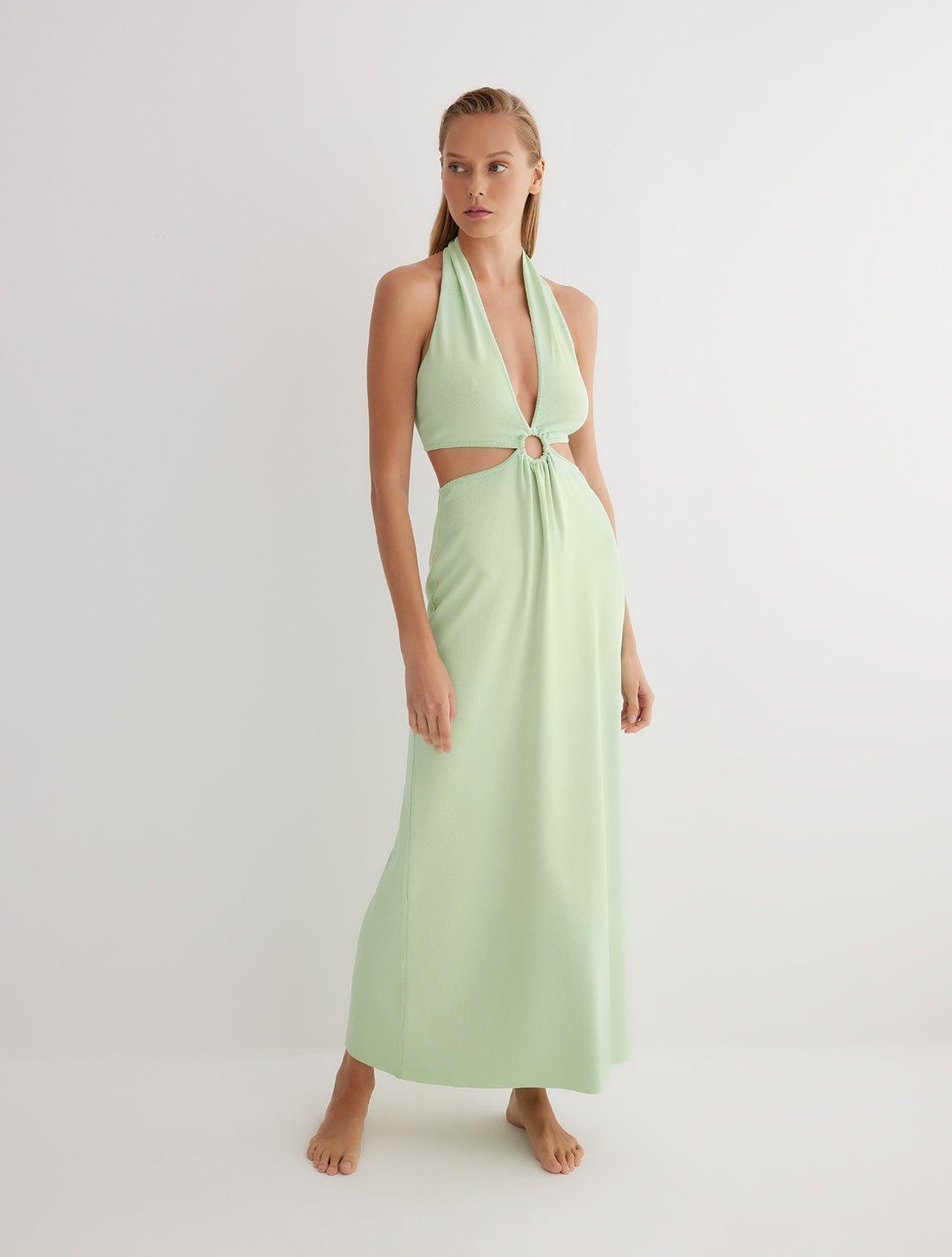 Clemence Mint Green Knitted Dress