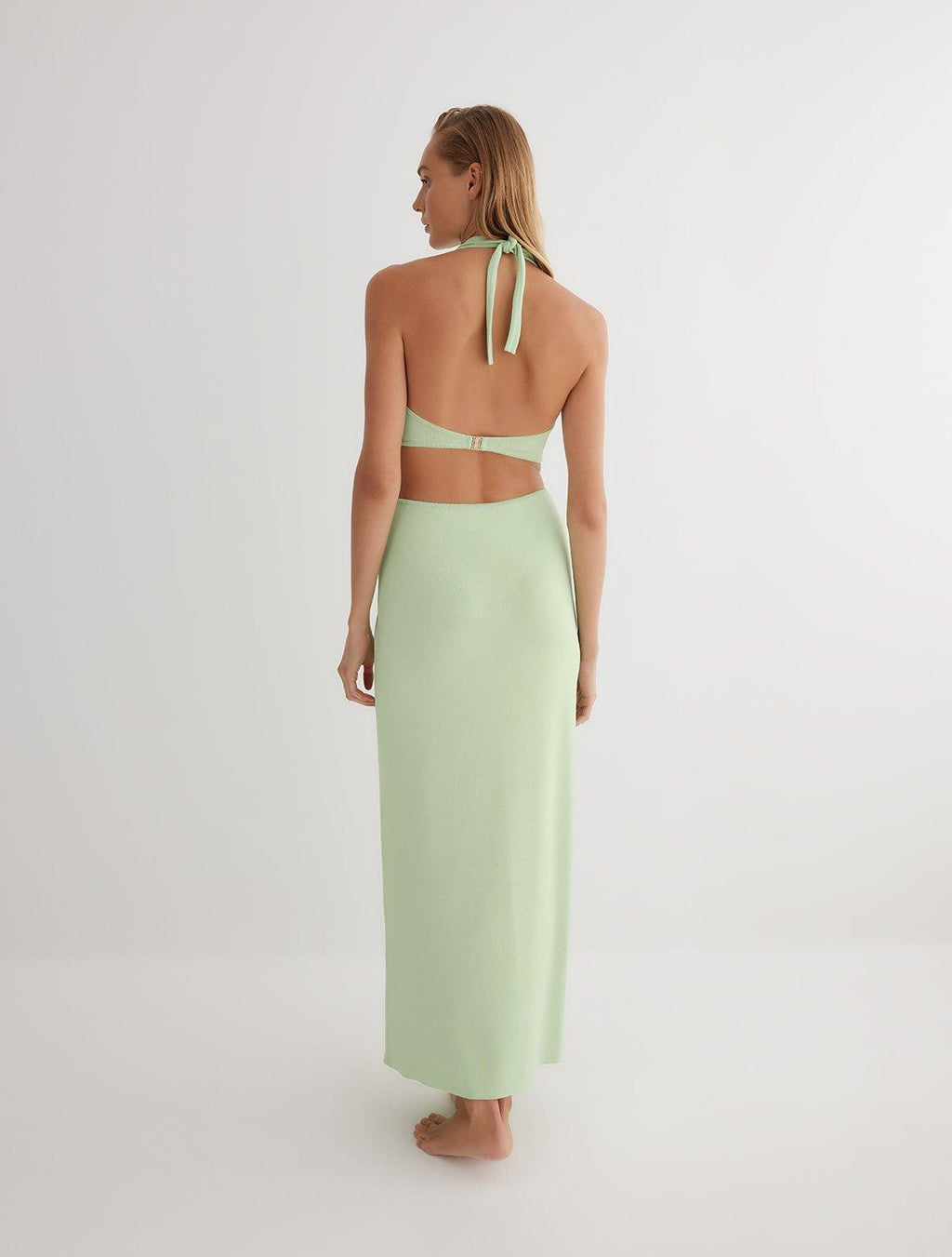 Clemence Mint Green Knitted Dress