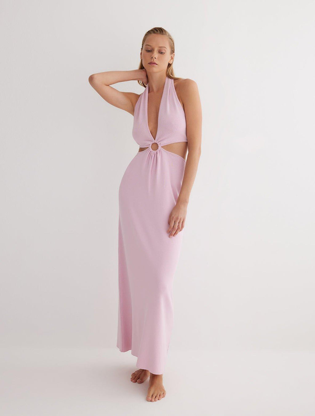 Clemence Pink Knitted Dress