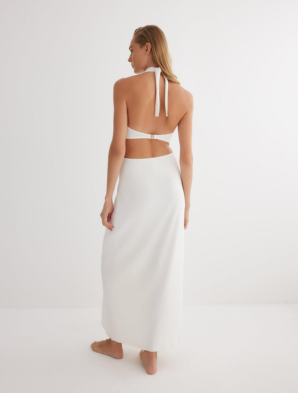 Julia Mateian - Clemence White Knitted Dress