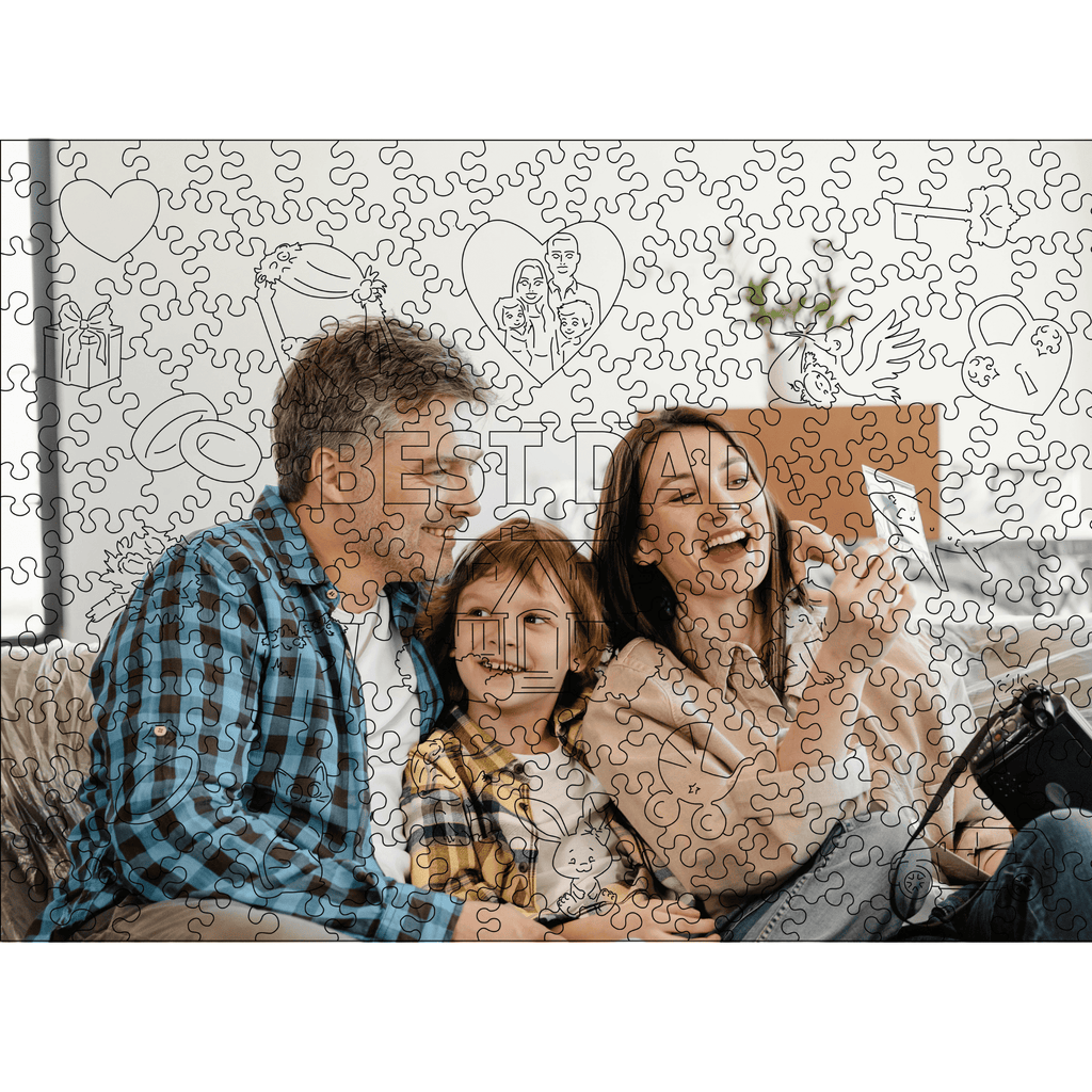 Custom Wooden Jigsaw Puzzle Family