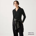 Women’s Ribbed Half-Open Collar Sweater