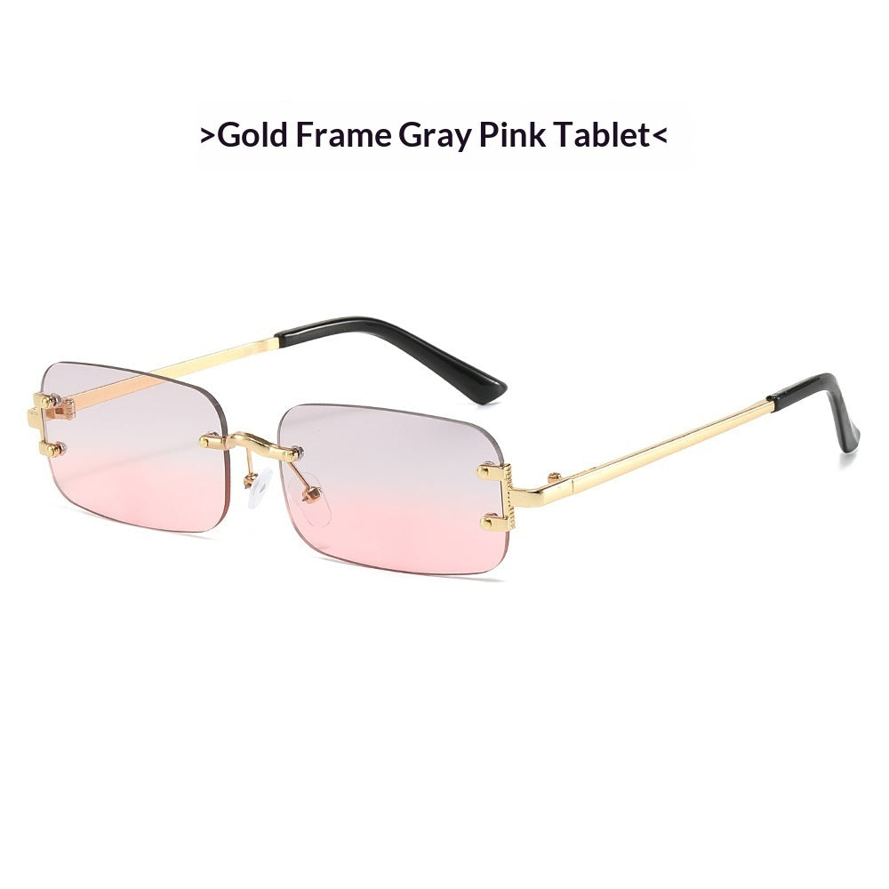 Frameless Rimless Sunglasses – Elegant Western Style