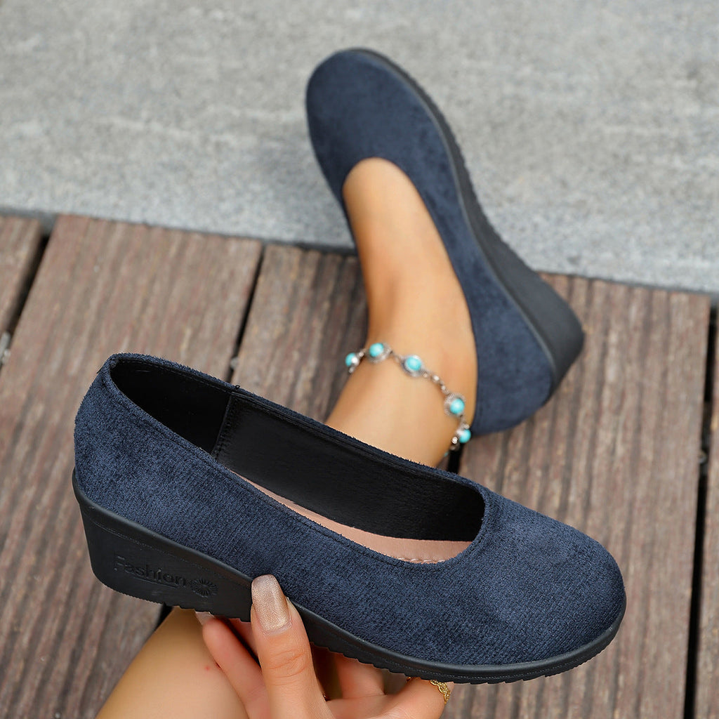 Wedge Heel Slip-On Loafers