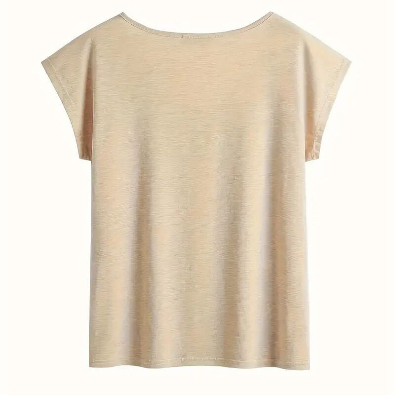 Short Sleeve T-Shirt Floral Heart Print Summer Casual Top