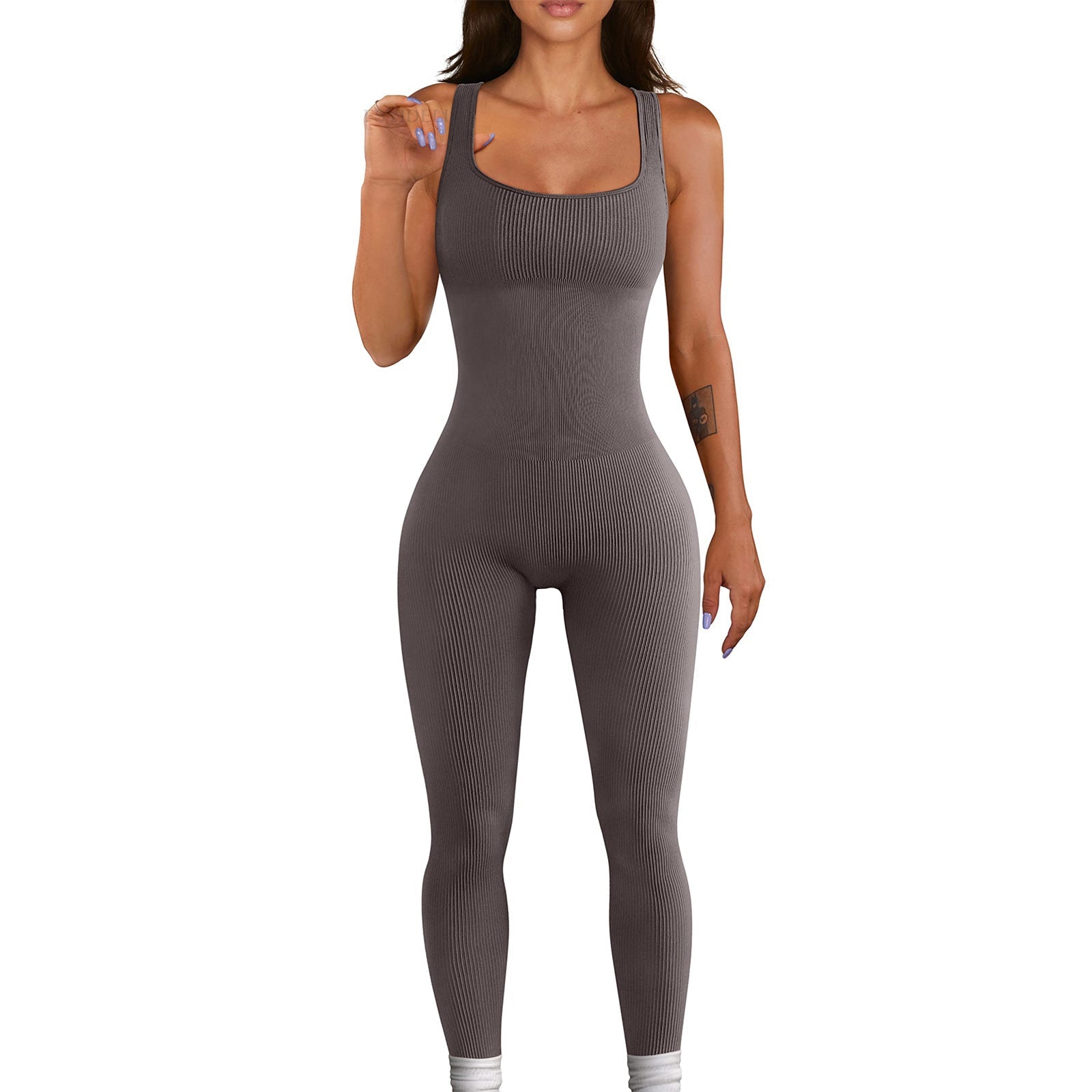 Women’s Ribbed Sleeveless Jumpsuit