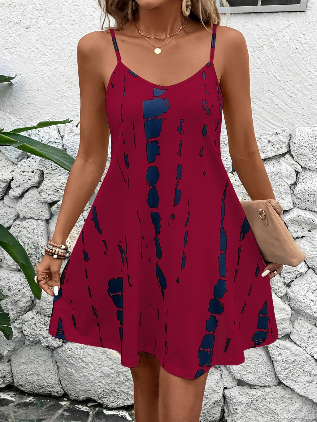 Women's Plus Size Summer Halter Dress – 6 Colors 4XL–5XL