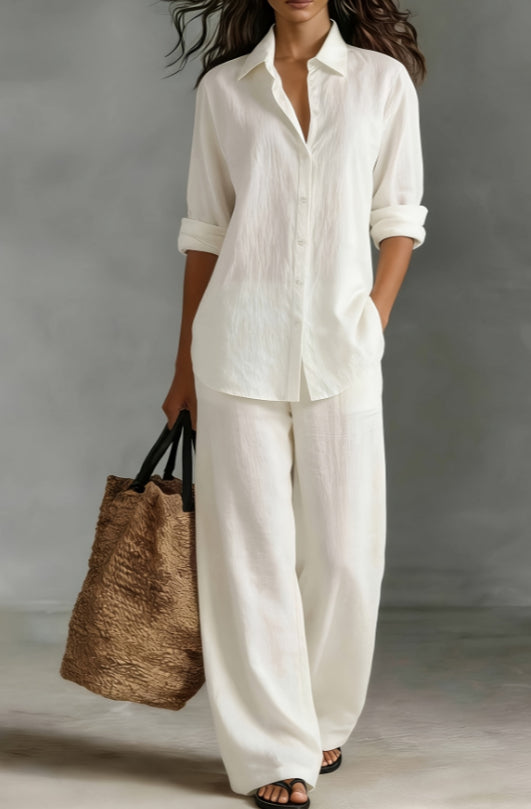 Women's Polyester Two-Piece Suit Set – Blazer & Pants Co-Ord