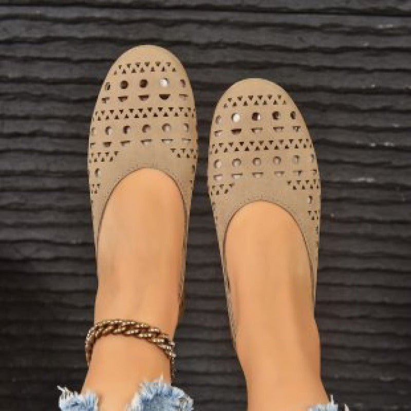 Women's Chunky Heel Wedge Pumps – Wide Size Full-Grain Leather